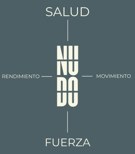 Identidad visual de NUDO con salud, rendimiento, movimiento y fuerza